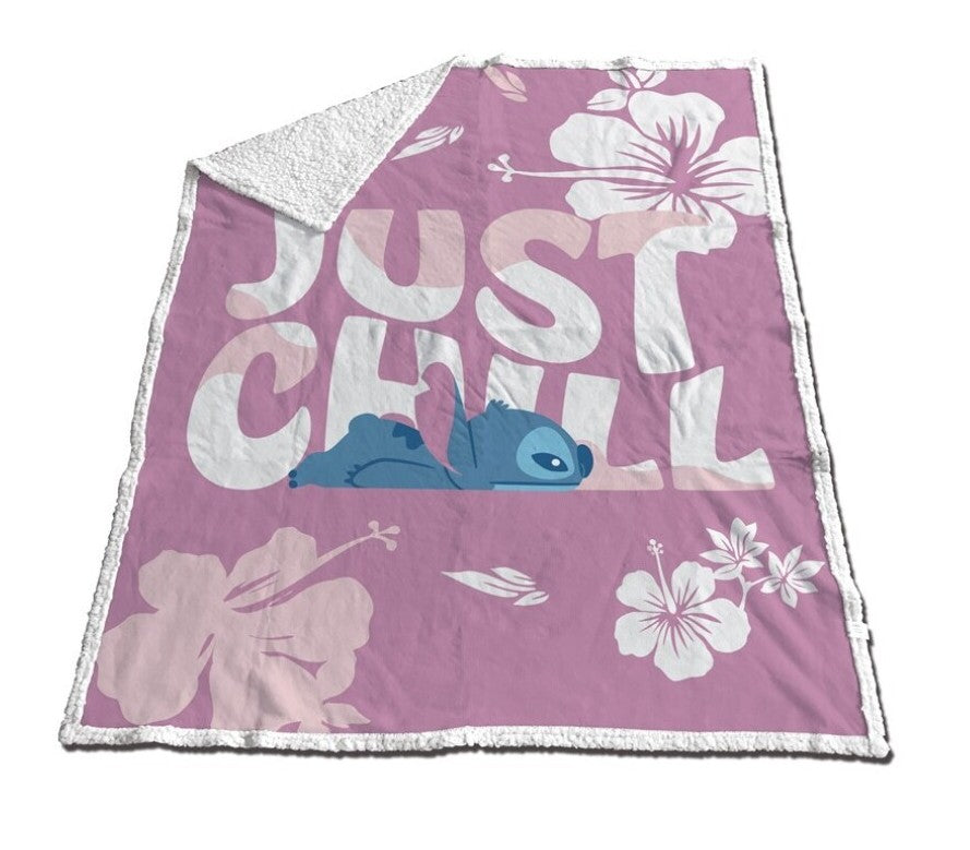 Lilo & Stitch – Couverture Sherpa 130×170 cm – Just Chill (Officielle)