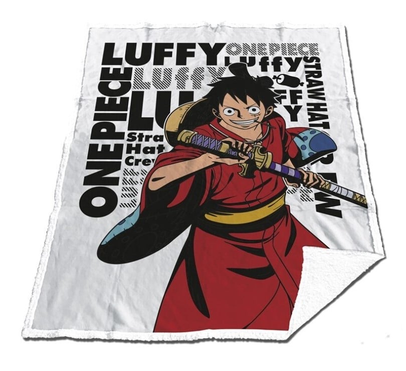 One Piece – Couverture Sherpa 130×170 cm – Luffy "Wano" (Officielle)