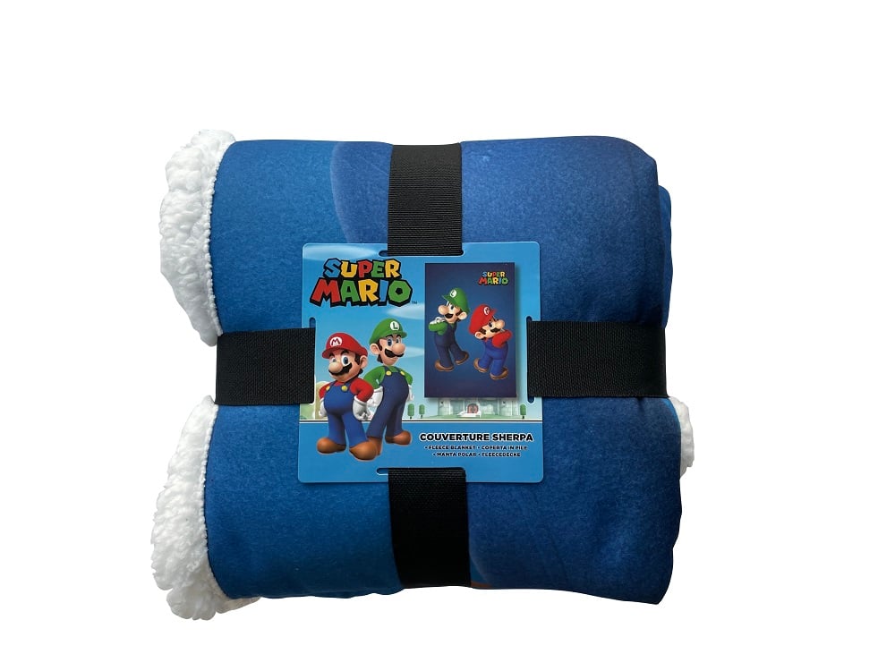 Super Mario – Plaid Premium Mario & Luigi 100×150 cm
