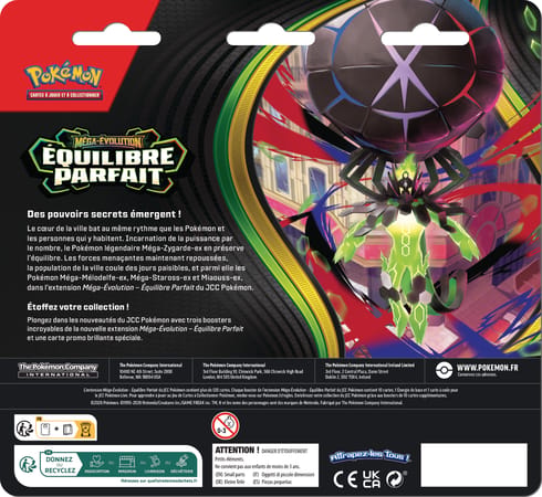 Pokémon – Blister 3 Boosters ME03 Équilibre Parfait Germignon FR