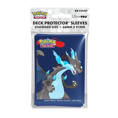 Ultra Pro Pokémon JCC Méga-Dracaufeu X 65 pochettes de protection deck officielles 66 x 91 mm