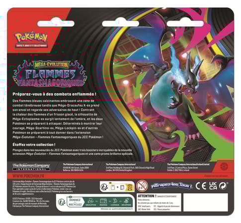 Blister 3-Pack Pokémon Flammes Fantasmagoriques : Farfuret – ME02 – FR