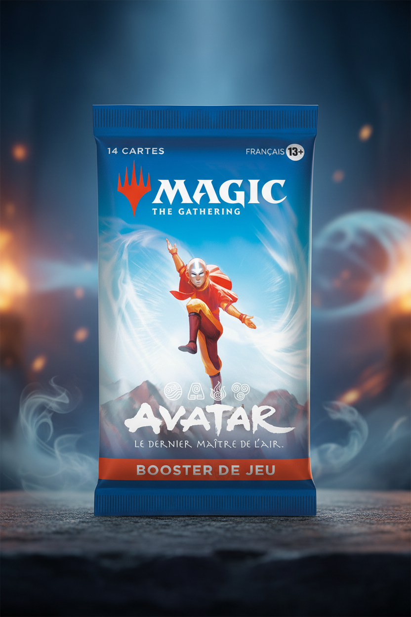 Pack Booster Magic Avatar Scellé + Sleeves Premium pour Cartes