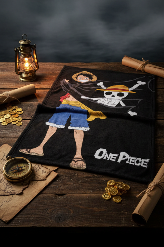 One Piece – Couverture en polaire Drapeau à tête de mort 100x140cm
