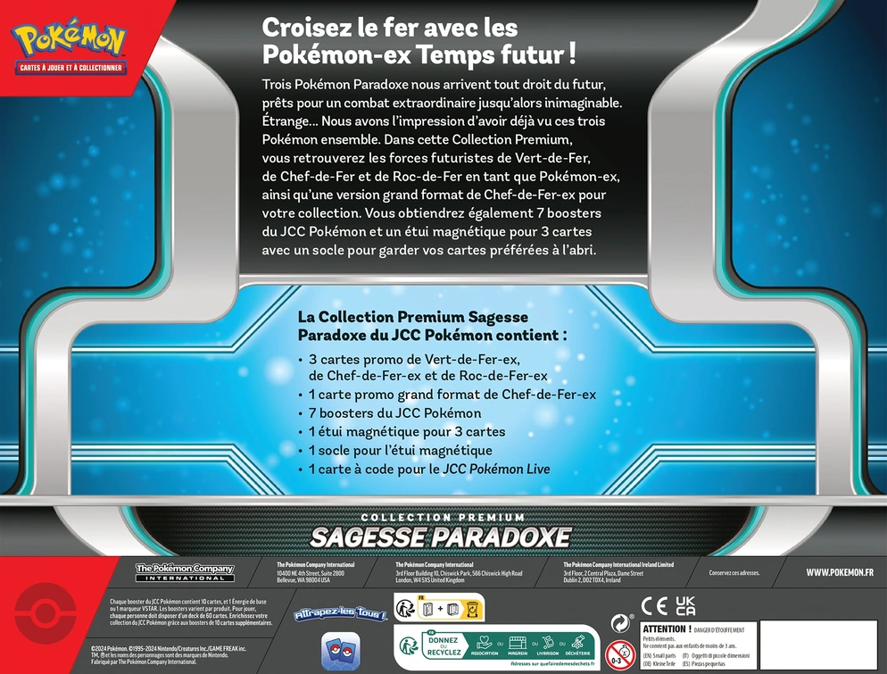 Pokémon JCC – Collection Premium Sagesse Paradoxe – Coffret Officiel avec Cartes Promo et Boosters (FR)