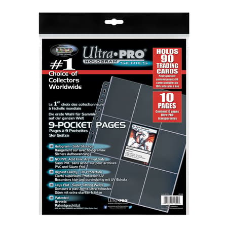 Ultra PRO Platinum pack 10 feuilles classeur 9 pochettes 11 trous référence 81359