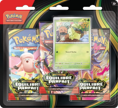Pokémon – Blister 3 Boosters ME03 Équilibre Parfait Germignon FR