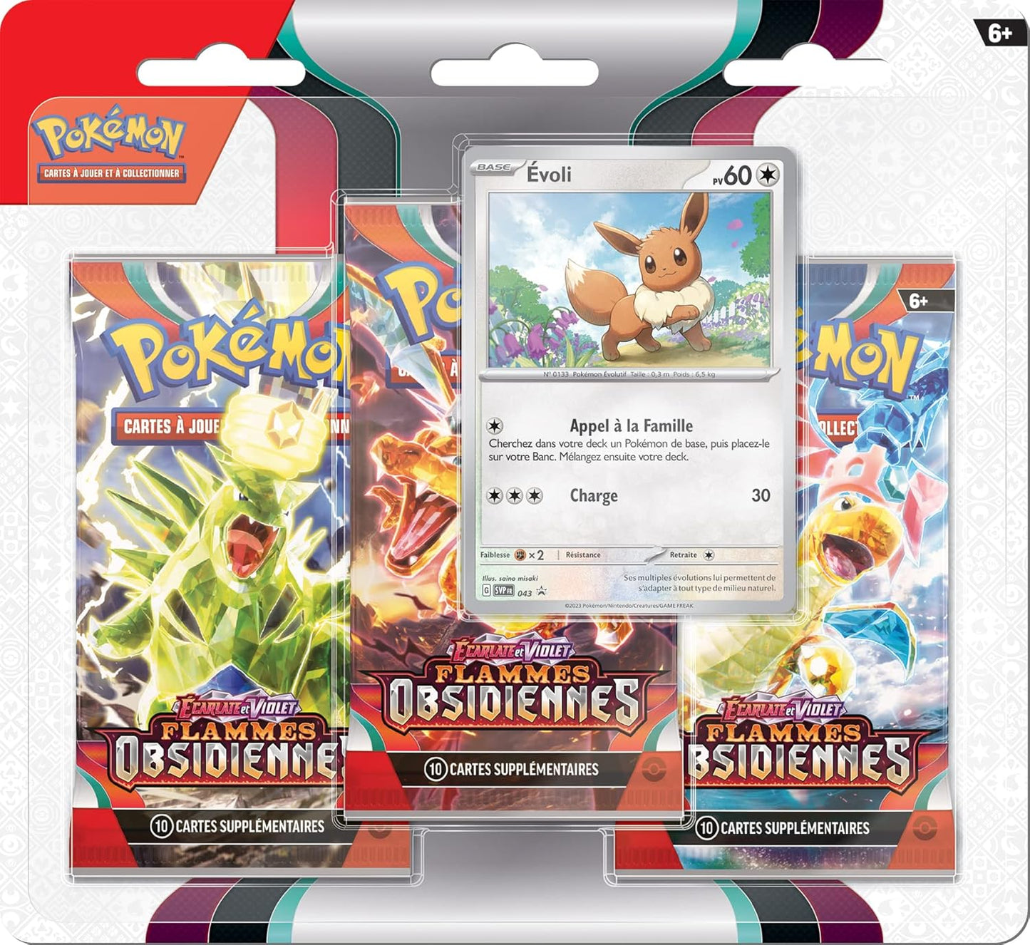 Pokémon JCC – Écarlate & Violet : Flammes Obsidiennes – Blister 3 Boosters (FR)