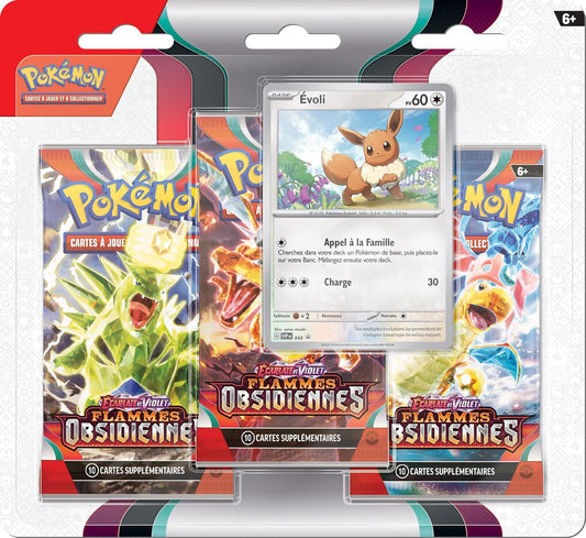 Pokémon JCC – Écarlate & Violet : Flammes Obsidiennes – Blister 3 Boosters (FR)