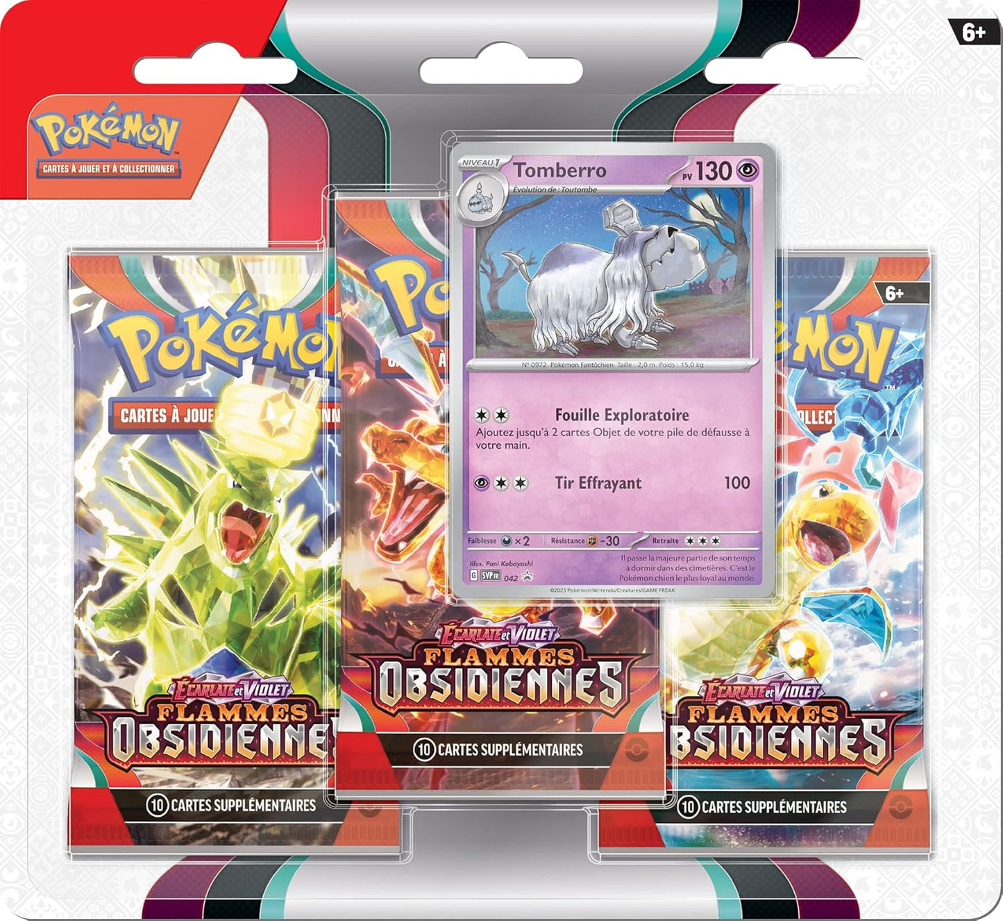 Pokémon JCC – Écarlate & Violet : Flammes Obsidiennes – Blister 3 Boosters (FR)