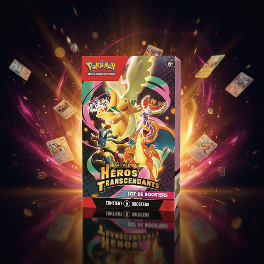 Pokémon JCC : Lot de 6 boosters Méga-Évolution - ME2.5 Héros Transcendants - FR