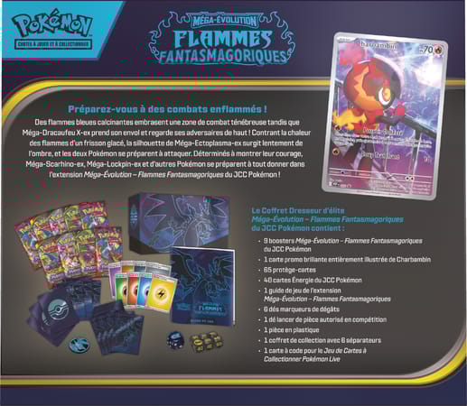 Coffret Dresseur d’Élite Pokémon Flammes Fantasmagoriques – ME02 – FR