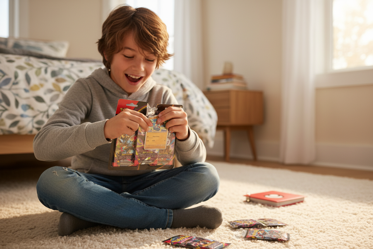 Blister Pokémon JCC Méga-Évolution ME05 Nuit Noire contenant 3 boosters officiels en français