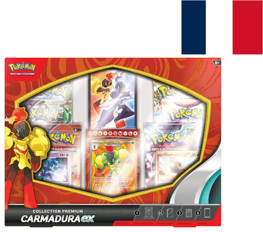Pokémon – Coffret Premium Carmadura-EX – Collection Officielle avec 6 Boosters (FR)