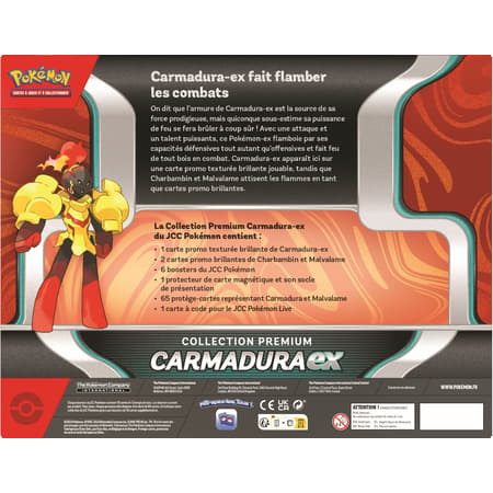 Pokémon – Coffret Premium Carmadura-EX – Collection Officielle avec 6 Boosters (FR)