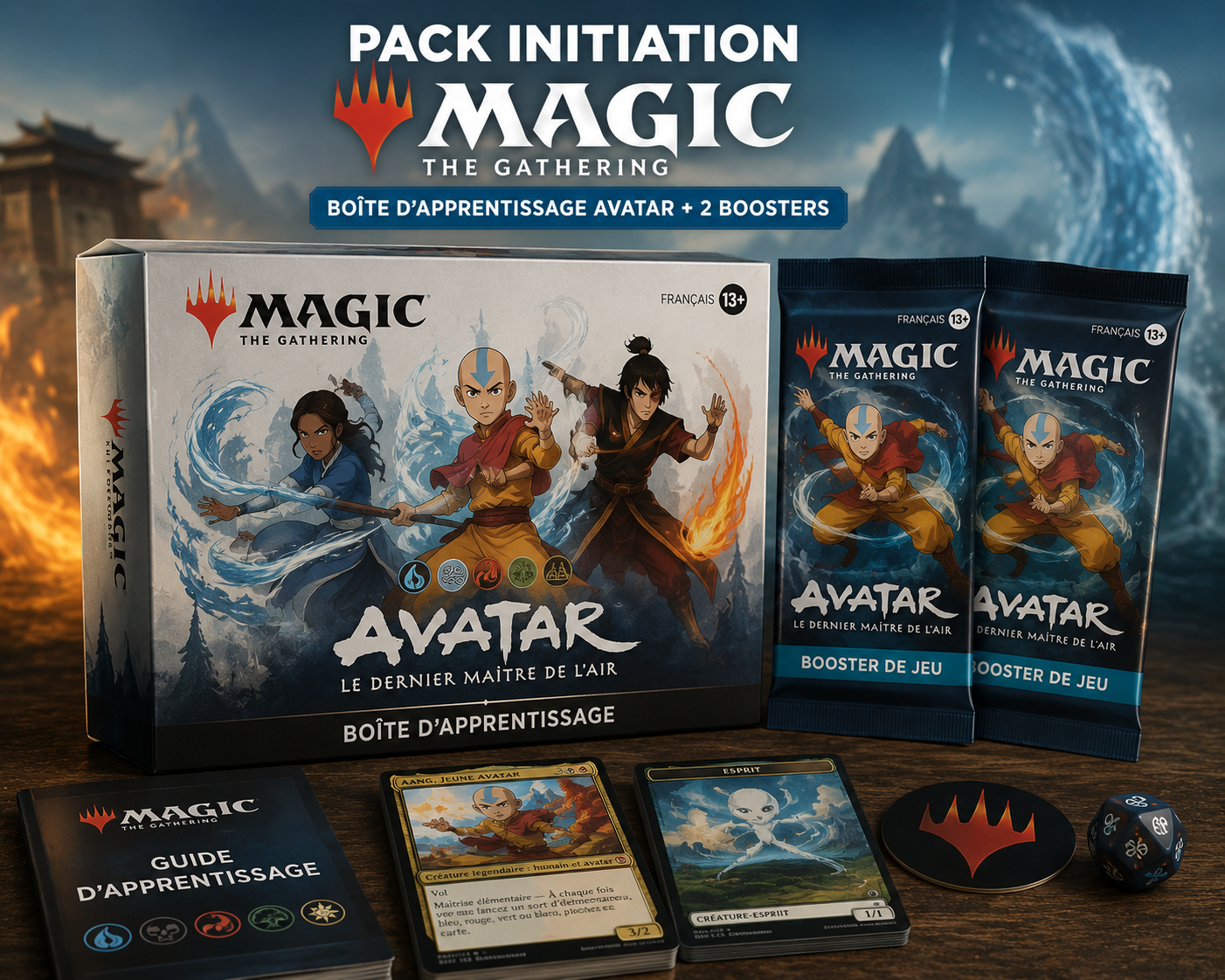 Pack Initiation Magic Avatar FR – Boîte d'apprentissage + 2 boosters | B-GEEK