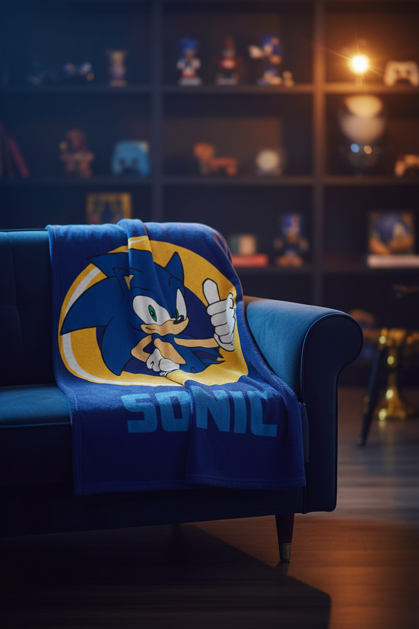 Sonic the Hedgehog – Plaid en polaire 100×140 cm