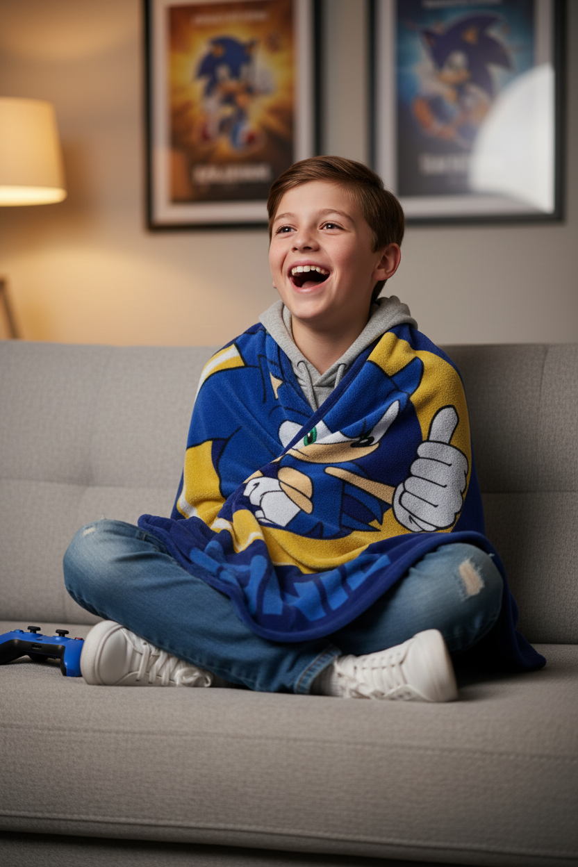 Sonic the Hedgehog – Plaid en polaire 100×140 cm