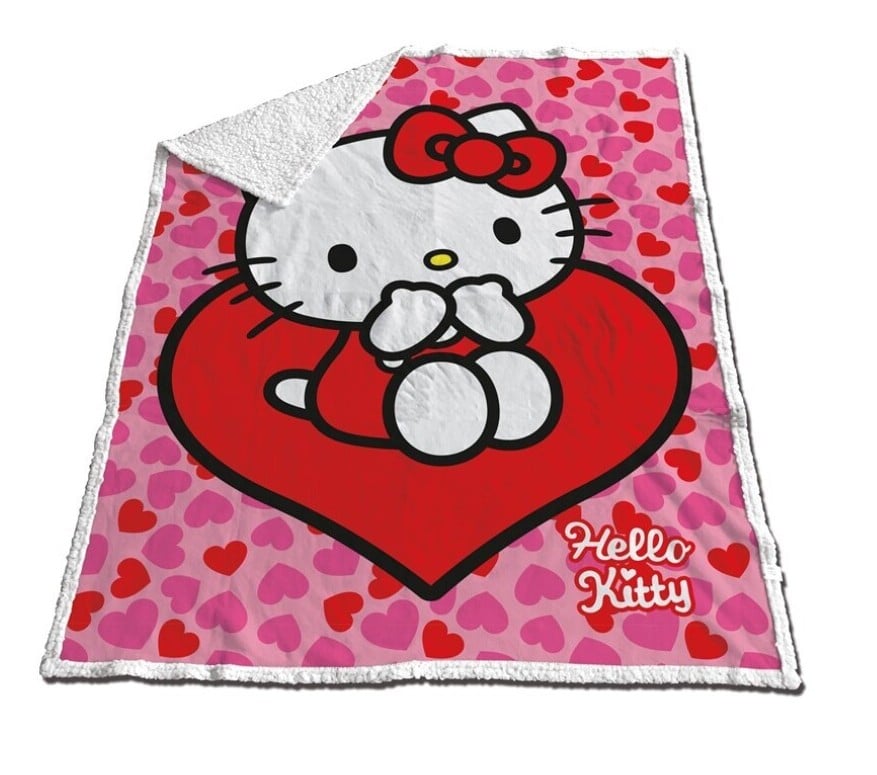 Hello Kitty – Couverture Sherpa 120×150 cm (Licence Officielle)