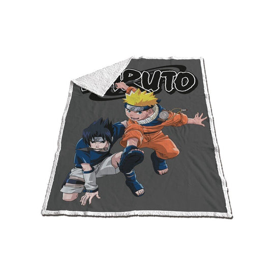 Naruto – Couverture Sherpa 120×150 cm – Naruto & Sasuke (Officielle)
