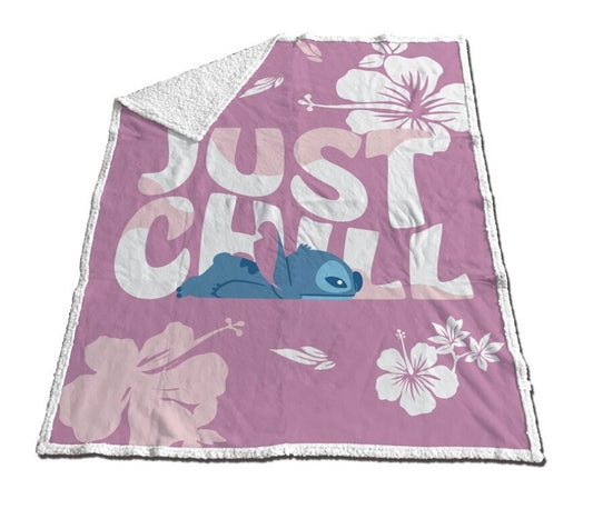 Lilo & Stitch – Couverture Sherpa 130×170 cm – Just Chill (Officielle)