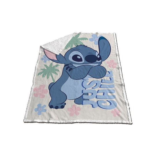 LILO & STITCH - Couverture Sherpa 130x170cm - Stitch Just Chill