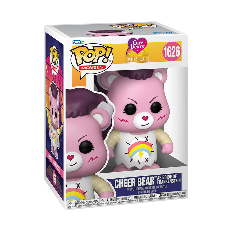 UM X Bisounours – POP Movies N°1626 – Cheer Bear Bride of Frankenstein – Figurine Funko Officielle