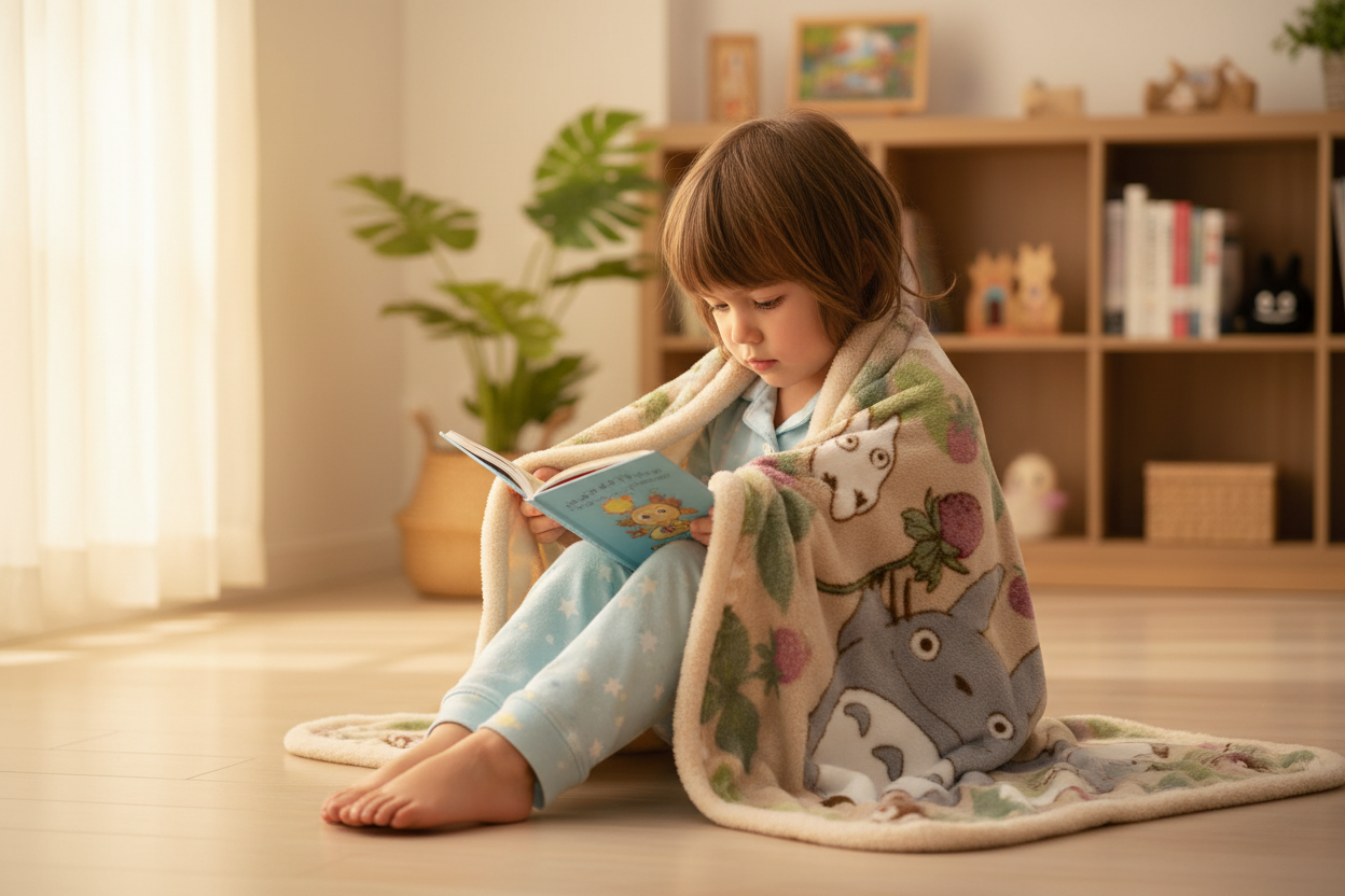 Mon Voisin Totoro – Plaid Fluffy Totoro Framboise 70×100 cm