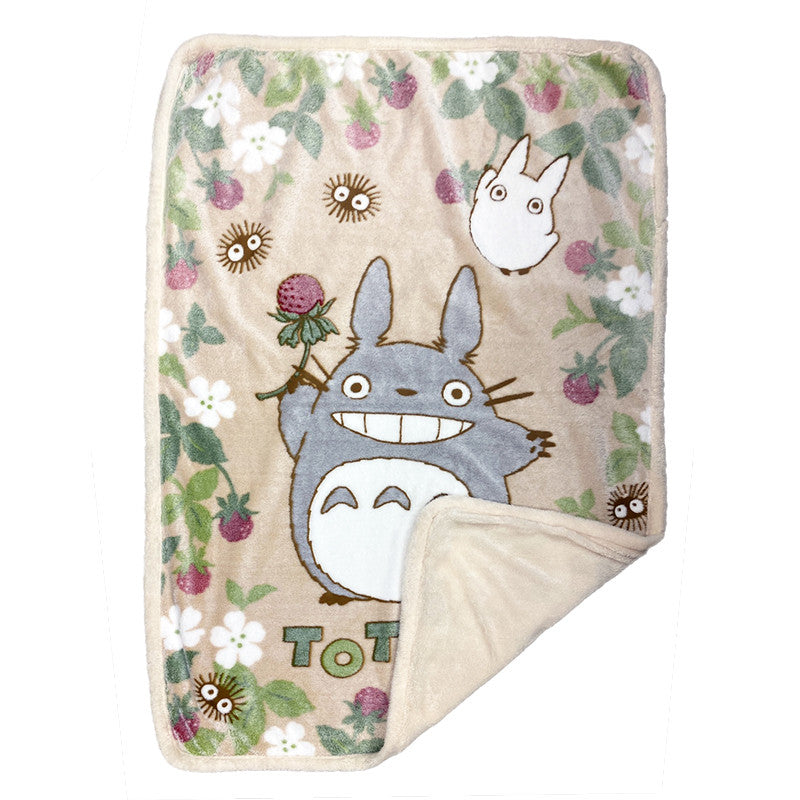 Mon Voisin Totoro – Couverture Fluffy Totoro Framboise 100×140 cm