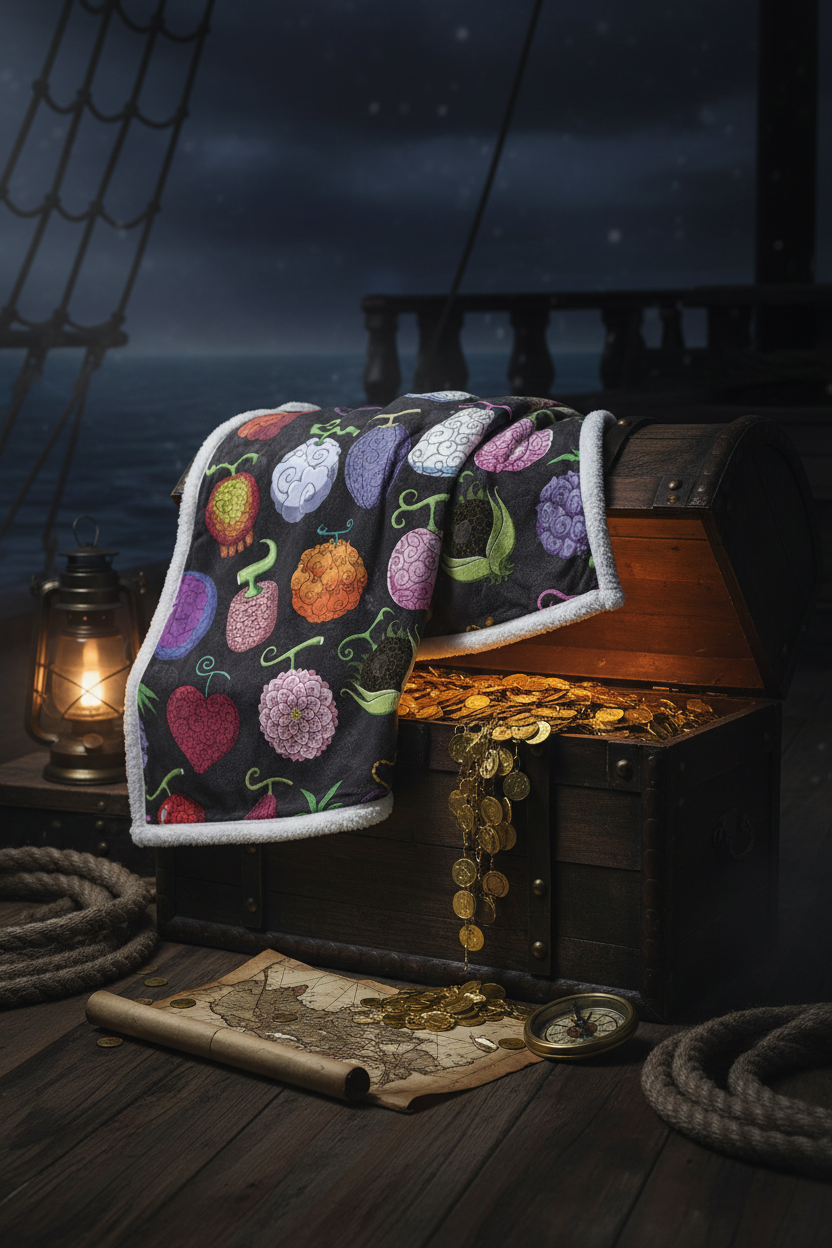 One Piece – Plaid Premium Fruits du Démon 100×150 cm