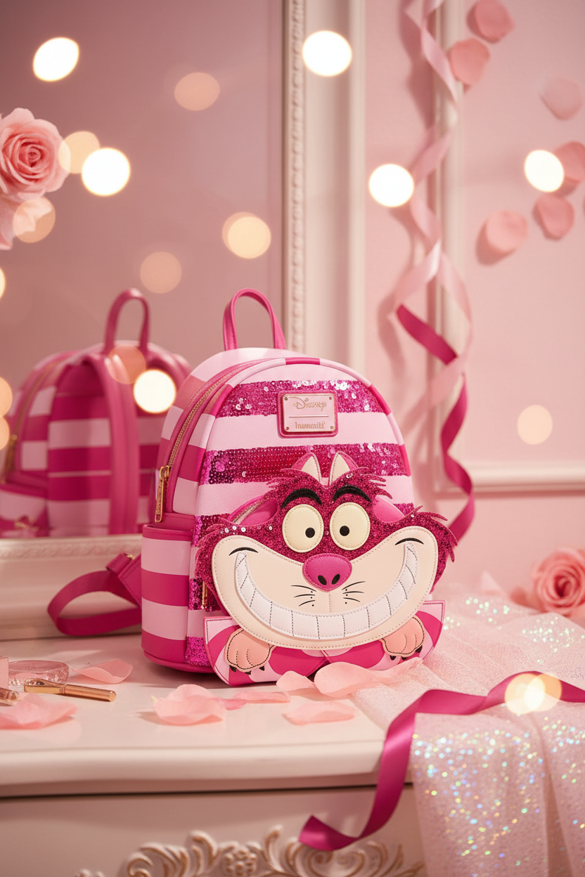 Disney Loungefly – Mini Sac à Dos Cheshire Cat (Alice au Pays des Merveilles)