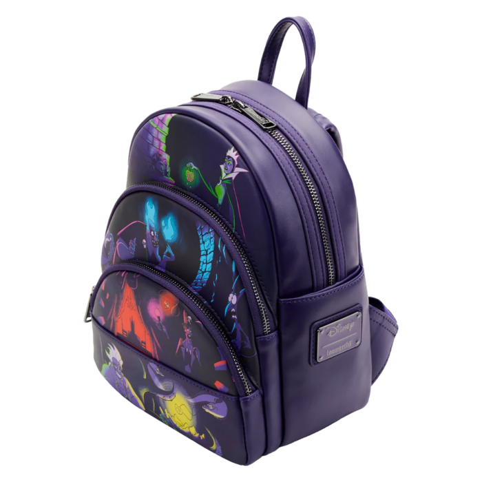 LoungeFly Disney Villains Brille dans le Noir – Mini Sac à Dos Collector