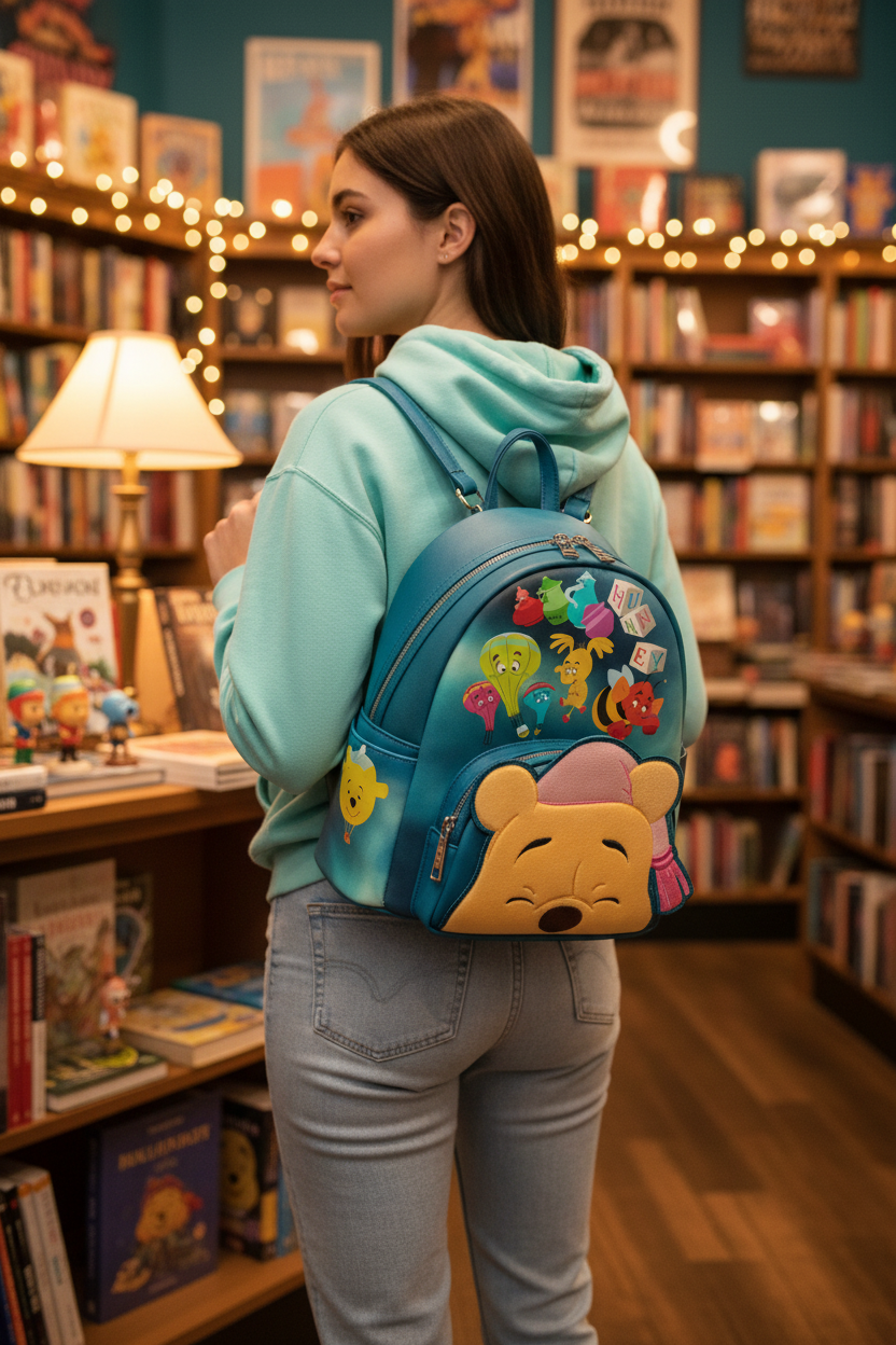 LoungeFly Winnie l’Ourson Heffa-Dreams – Mini Sac à Dos Disney
