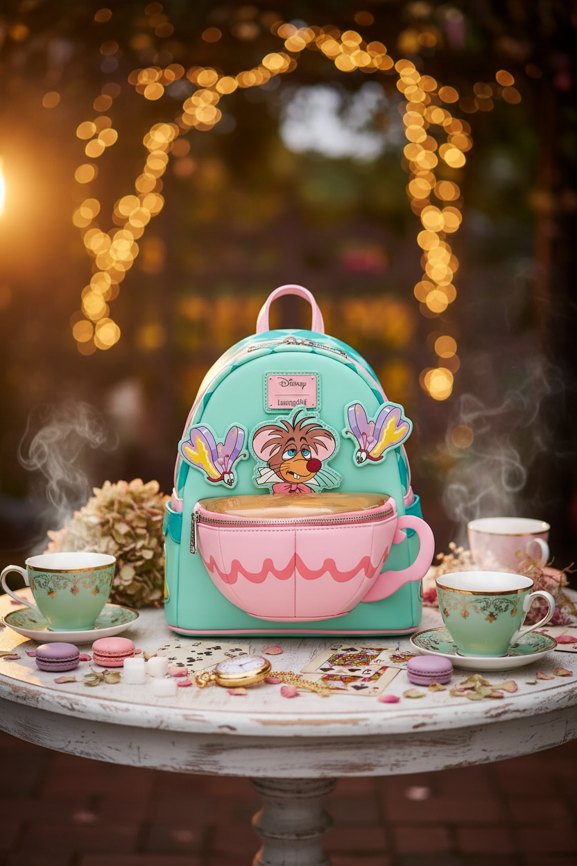 ALICE AU PAYS .. - Teacup Mouse - Mini Sac à Dos Loungefly "Exclusive"