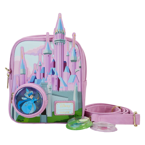 Loungefly: Disney - Sleeping Beauty - Sained Glass Castle Crossbody (moyen)
