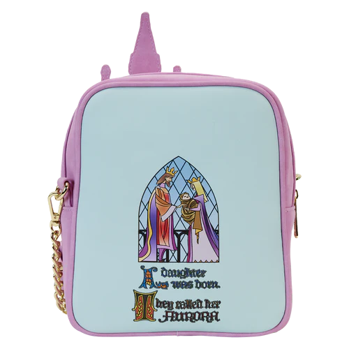 Loungefly: Disney - Sleeping Beauty - Sained Glass Castle Crossbody (moyen)
