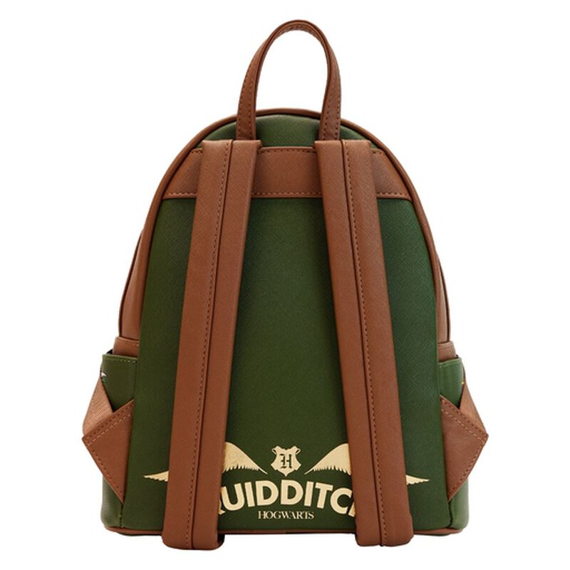 Sac Loungefly Harry Potter Vif d’Or – Dos du sac avec mention Quidditch Hogwarts