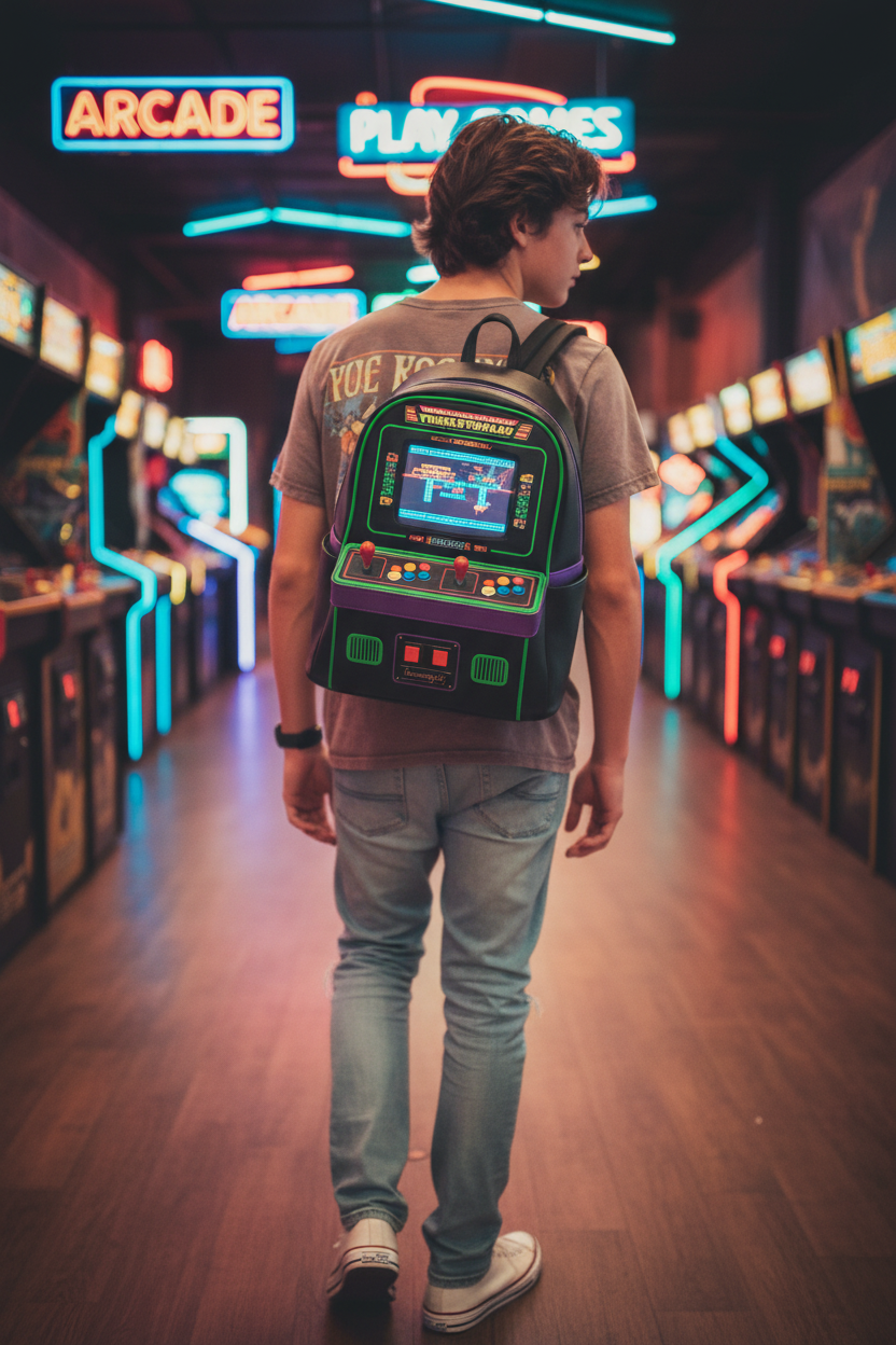 Les Tortues Ninja 40eme anniversaire - Arcade Vintage -Mini Sac à Dos LoungeFly