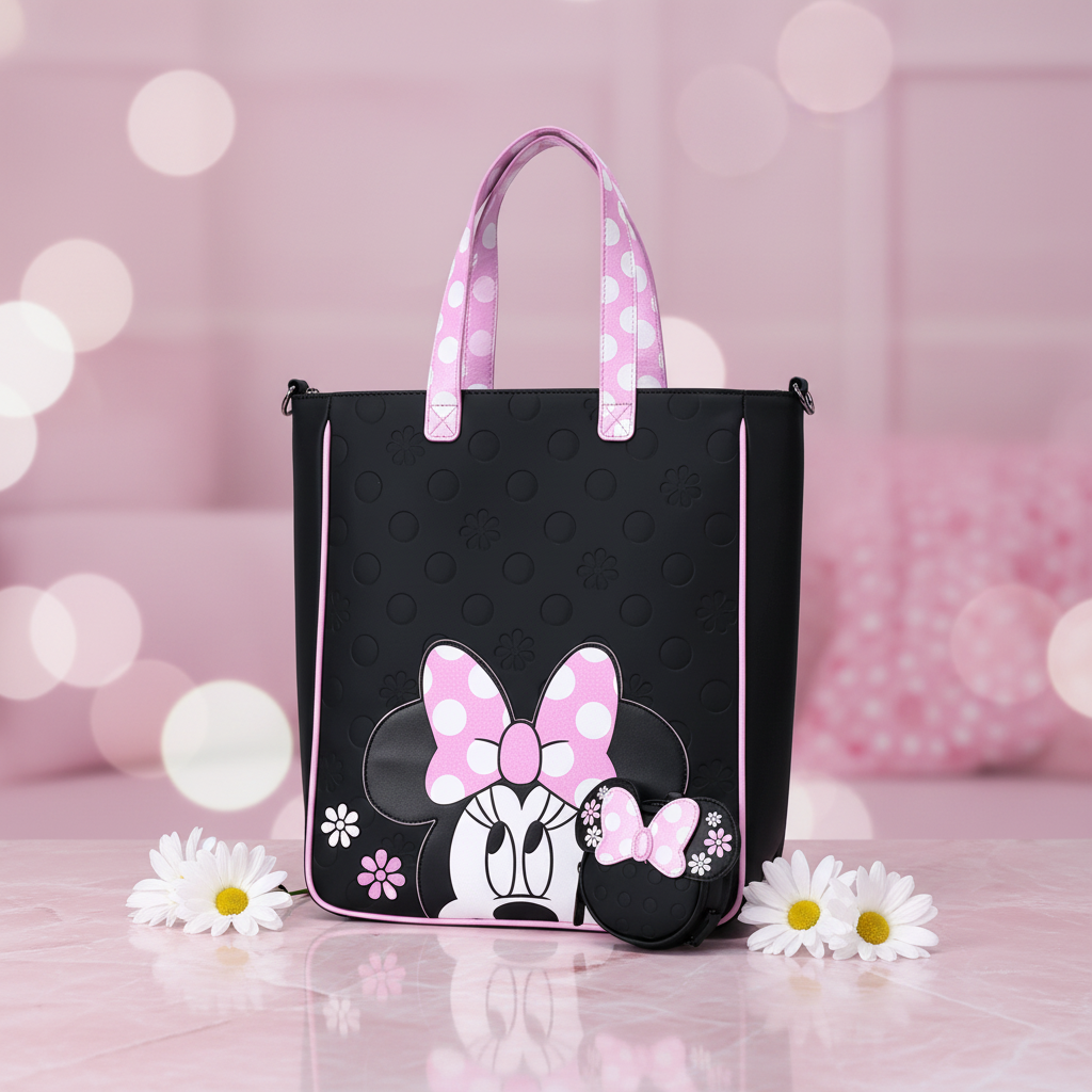 DISNEY - Minnie "Floral Rock the Dots" - Tote Bag Loungefly
