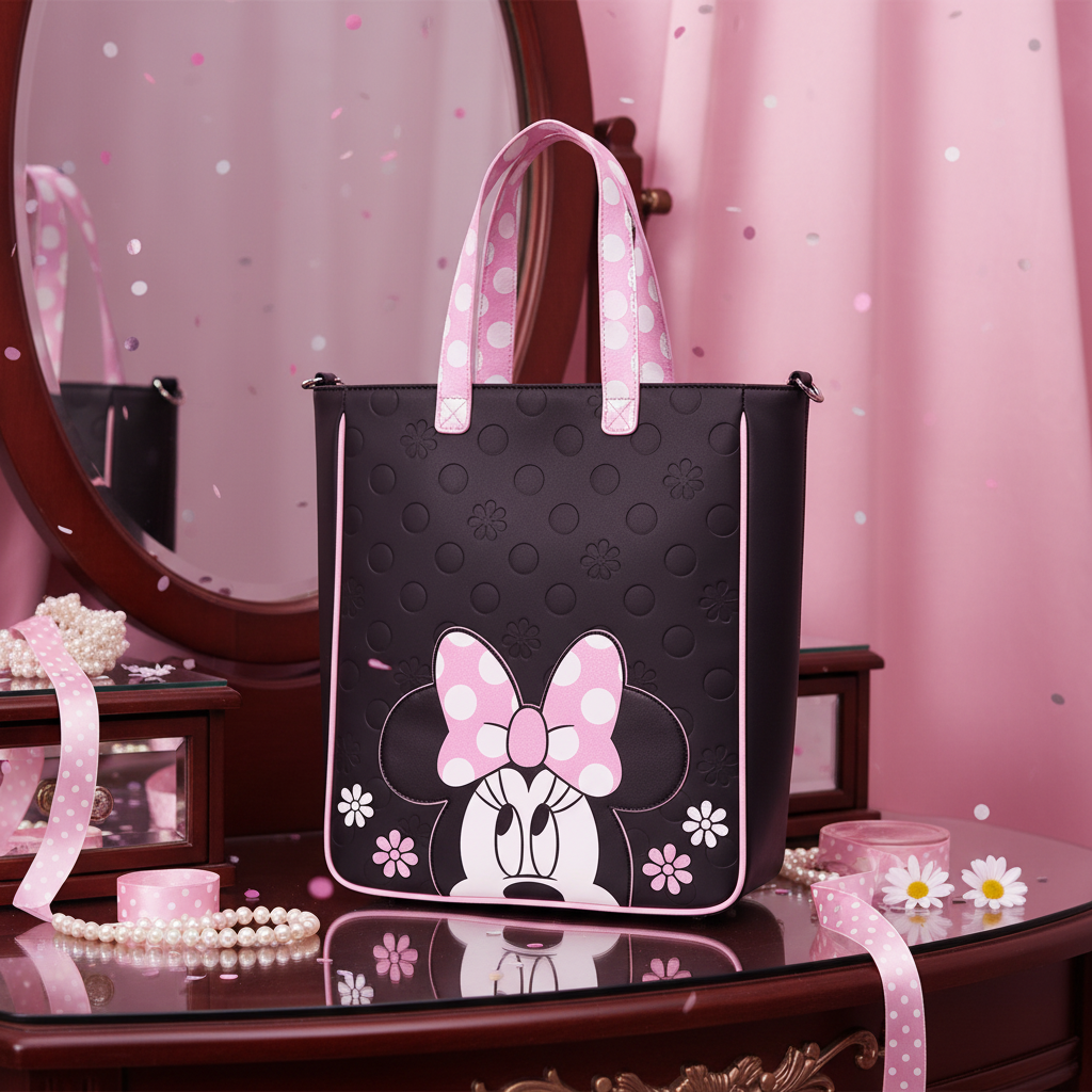 DISNEY - Minnie "Floral Rock the Dots" - Tote Bag Loungefly