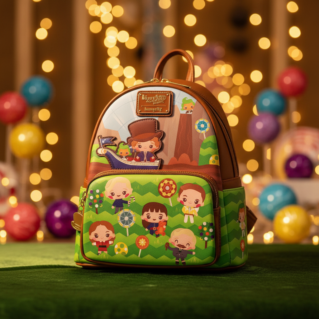 Loungefly Mini Backpack – Charlie et la Chocolaterie 50e Anniversaire