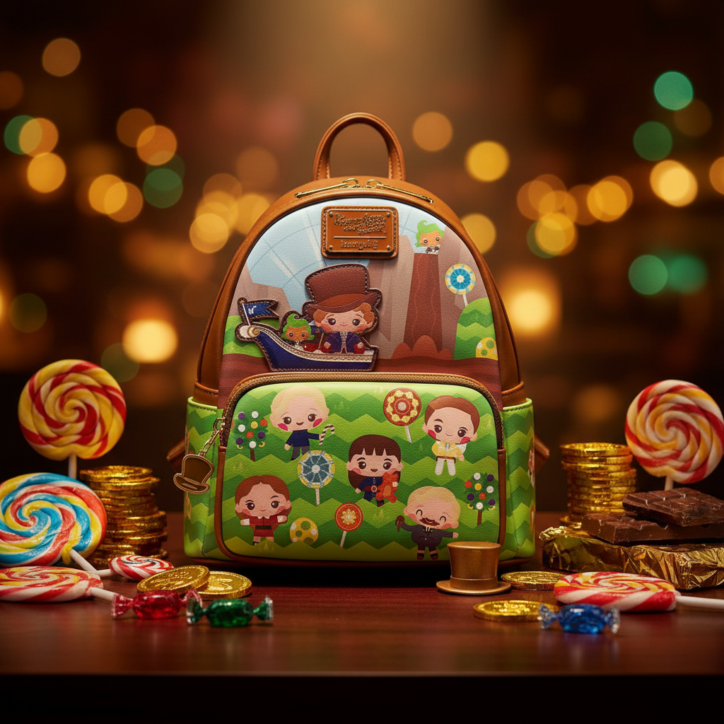Loungefly Mini Backpack – Charlie et la Chocolaterie 50e Anniversaire