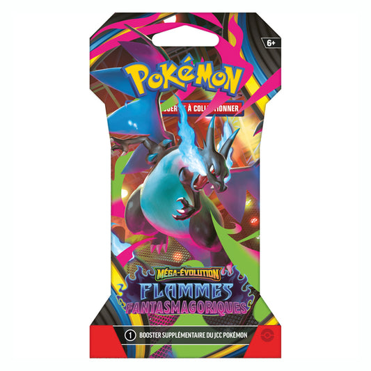 Booster Pokémon ME02 Flammes Fantasmagoriques – visuel FR officiel – pack 10 cartes