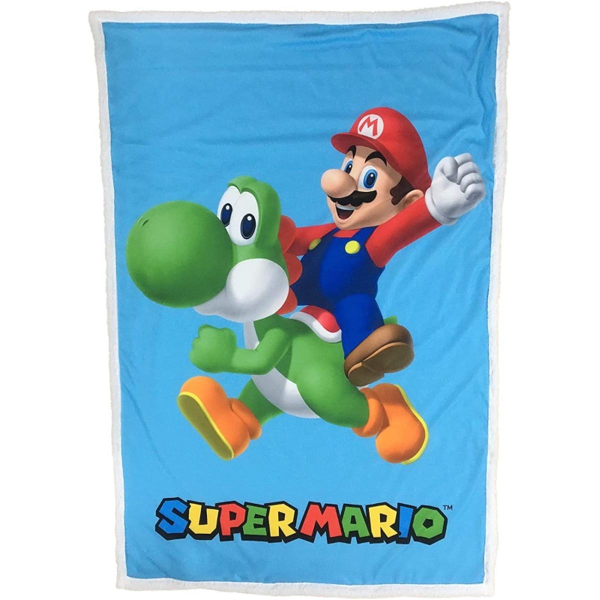 Plaid sherpa Super Mario & Yoshi – 100 × 150 cm