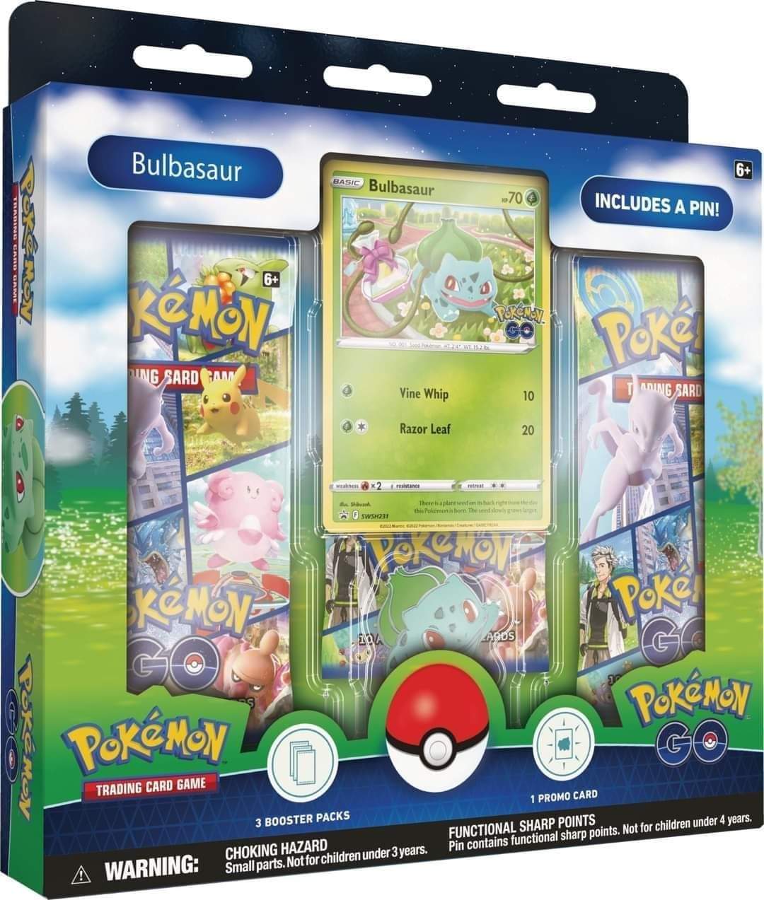 Pokemon GO 10.5 Coffret Pinbox - Carapuce - Salamèche - Bulbizarre