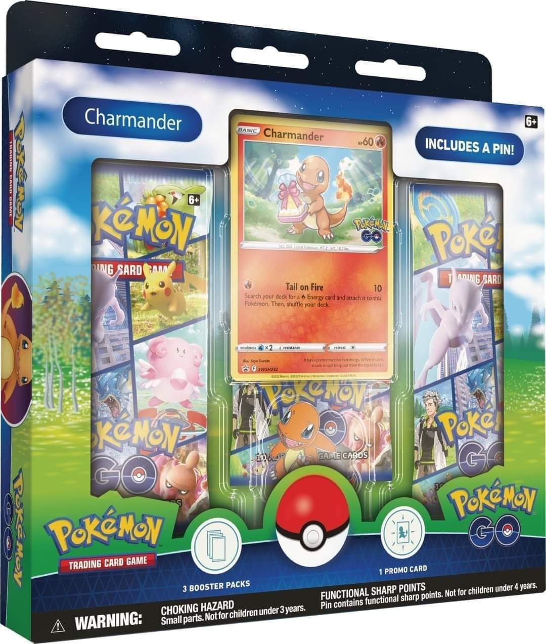 Pokemon GO 10.5 Coffret Pinbox - Carapuce - Salamèche - Bulbizarre