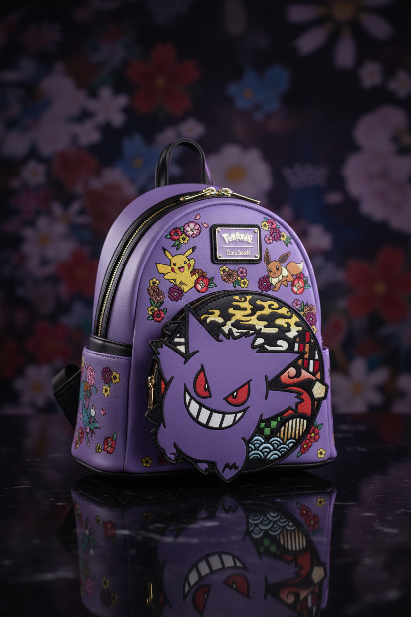 POKÉMON – Embroidered Wagara Ectoplasma – Mini sac à dos Loungefly