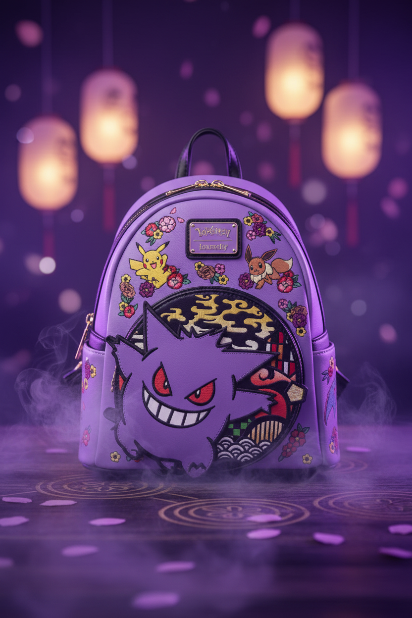 POKÉMON – Embroidered Wagara Ectoplasma – Mini sac à dos Loungefly